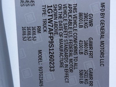 2025 GMC Savana Cargo Van RWD 2500 135"